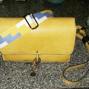 GUSSACI- Gorgeous Italian Yellow Crossbody w Two New Straps!